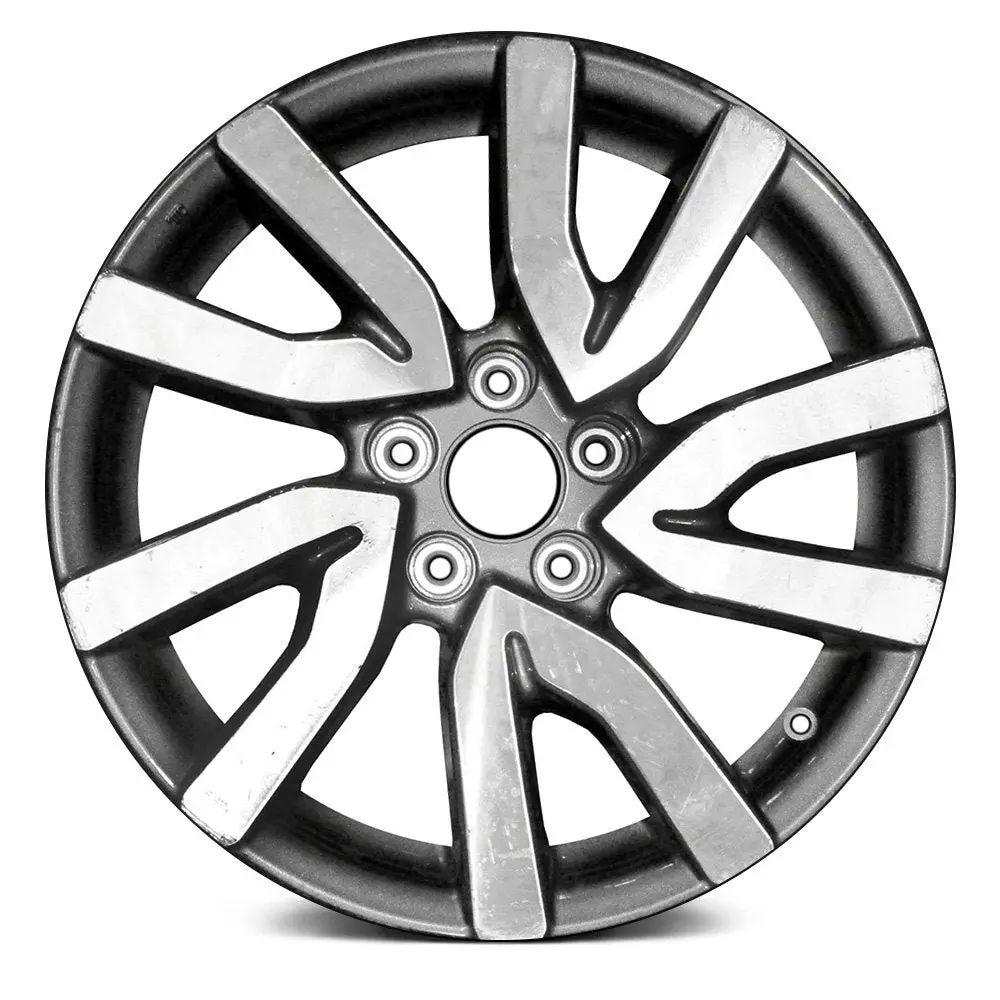 18 X 8 Alloy Remanufactured Wheel With 5 X 120 Bolt Pattern | Oem Factory Replacement Rim | Honda Pilot 2019-2020 - Machined And Medium Charcoal Metallic | Machined And Medium Charcoal Metallic 2