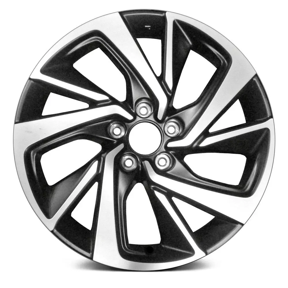 18 X 7.5 Alloy Remanufactured Wheel With 5 X 114.3 Bolt Pattern | Oem Factory Replacement Rim | Honda Hr-V 2019 - Machined And Black | Machined And Black 2
