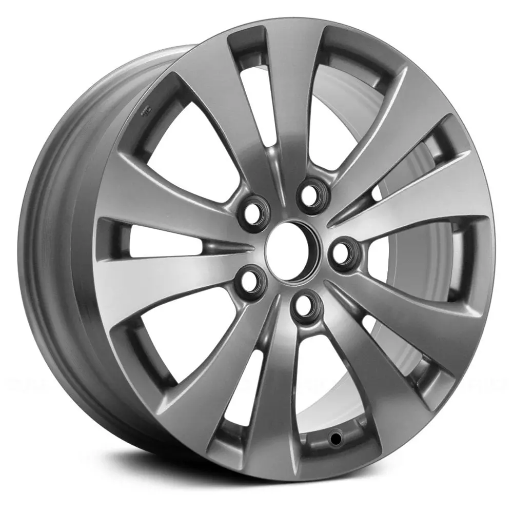 17 X 7 Alloy Remanufactured Wheel With 5 X 120 Bolt Pattern | Oem Factory Replacement Rim | Honda Odyssey 2014-2017 - Machined And Medium Silver Textured Metallic | Machined And Medium Silver Textured Metallic 1