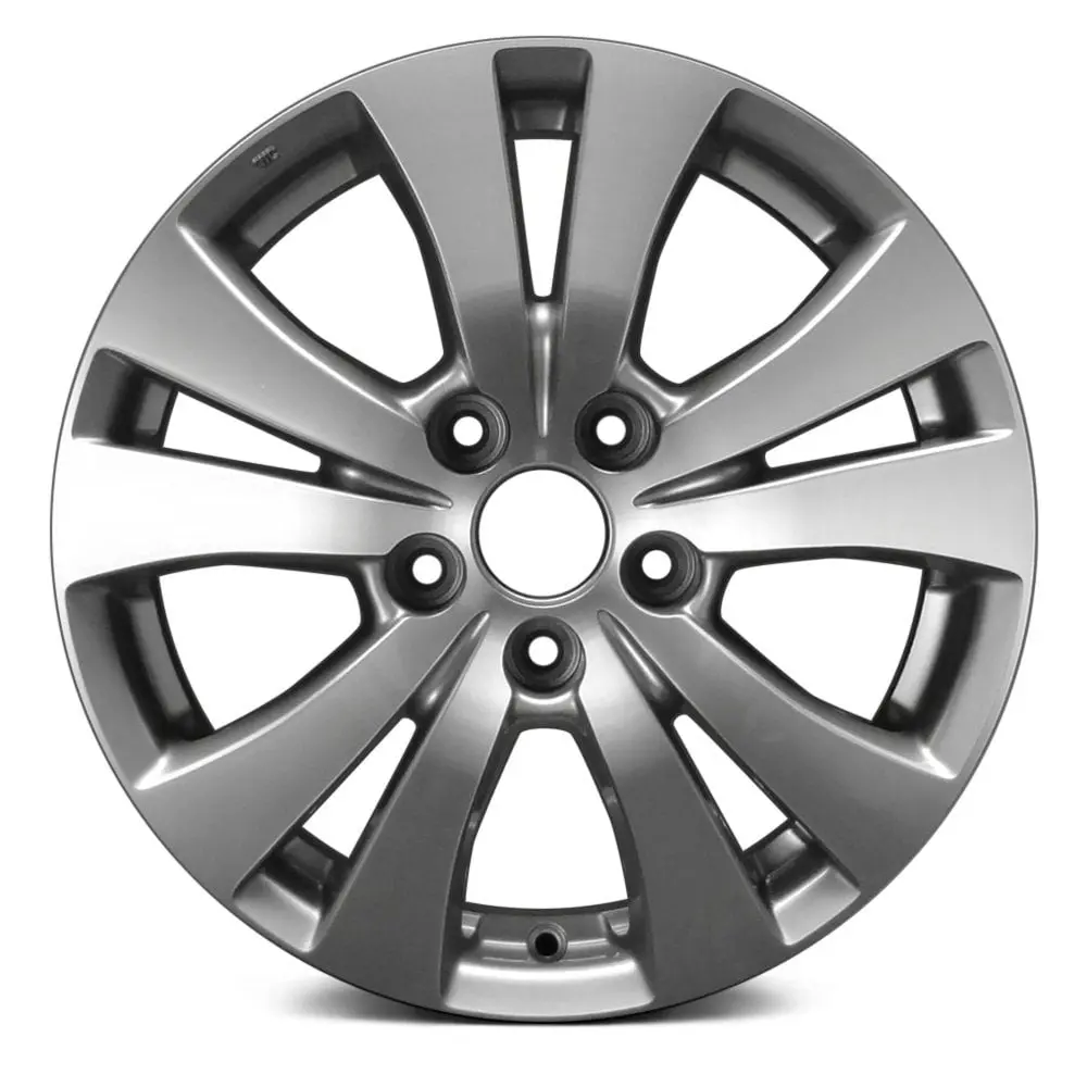 17 X 7 Alloy Remanufactured Wheel With 5 X 120 Bolt Pattern | Oem Factory Replacement Rim | Honda Odyssey 2014-2017 - Machined And Medium Silver Textured Metallic | Machined And Medium Silver Textured Metallic 2