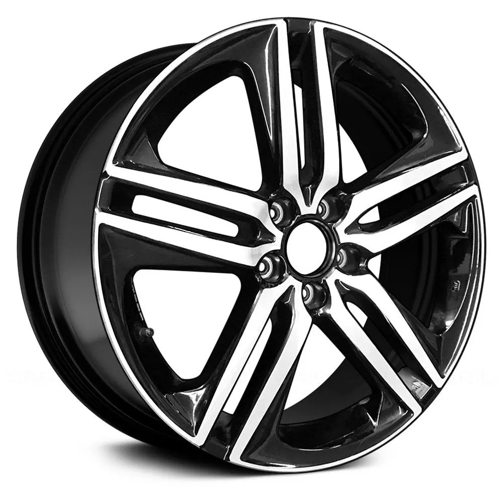 19 X 8 Alloy Replica Wheel With 5 X 114.3 Bolt Pattern | Oem Factory Replacement Rim | Honda Accord 2016–2017 - Machined And Black | Machined And Black 1
