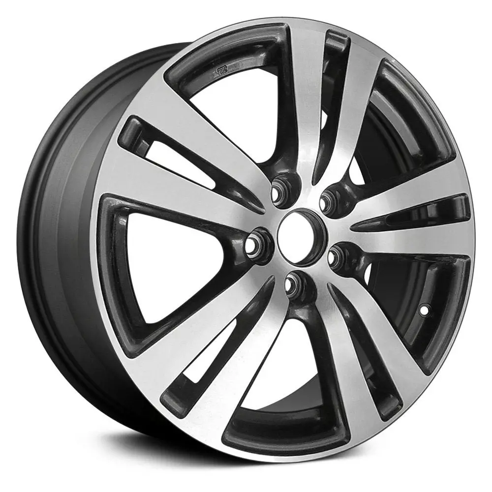 18 X 8 Alloy Replica Wheel With 5 X 120 Bolt Pattern | Oem Factory Replacement Rim | Honda Pilot 2016-2018 - Machined And Dark Charcoal Metallic | Machined And Dark Charcoal Metallic 1