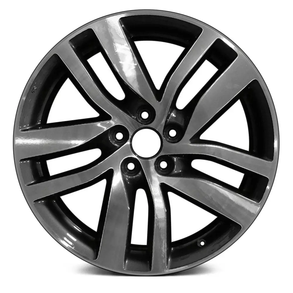 20 X 8 Alloy Remanufactured Wheel With 5 X 120 Bolt Pattern | Oem Factory Replacement Rim | Honda Pilot 2016 - Machined And Dark Charcoal Metallic | Machined And Dark Charcoal Metallic 2