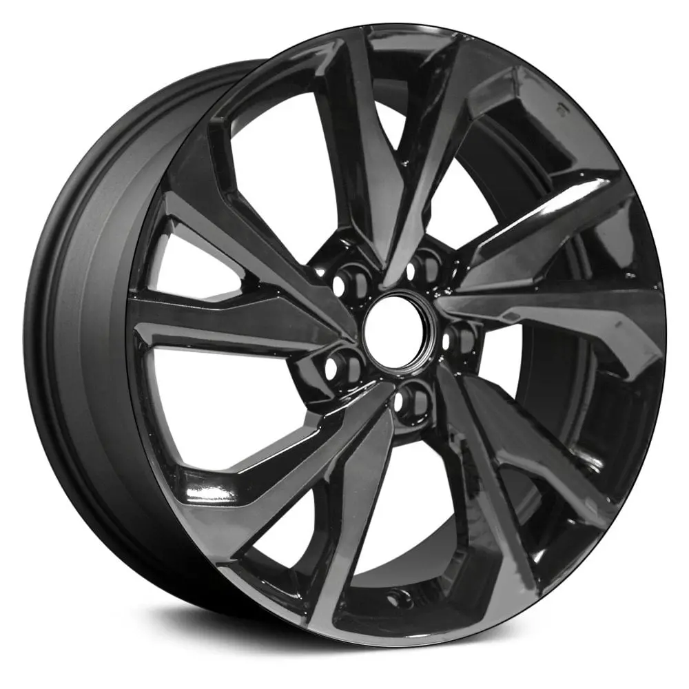 18 X 8 Alloy Remanufactured Wheel With 5 X 114.3 Bolt Pattern | Oem Factory Replacement Rim | Honda Civic 2017-2018 - Machined And Dark Charcoal | Machined And Dark Charcoal 1