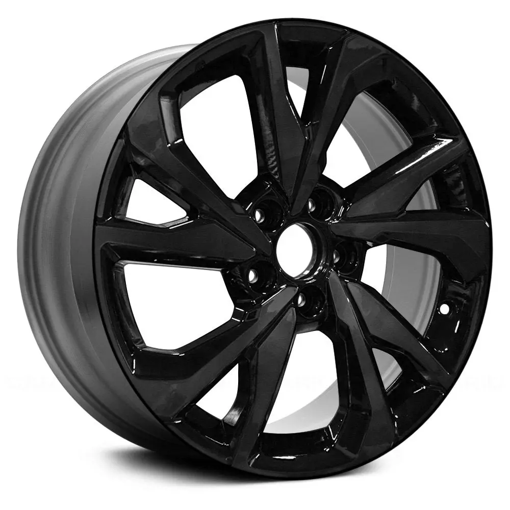 18 X 8 Alloy Remanufactured Wheel With 5 X 114.3 Bolt Pattern | Oem Factory Replacement Rim | Honda Civic 2017 - Machined And Gloss Back | Machined And Gloss Back 1