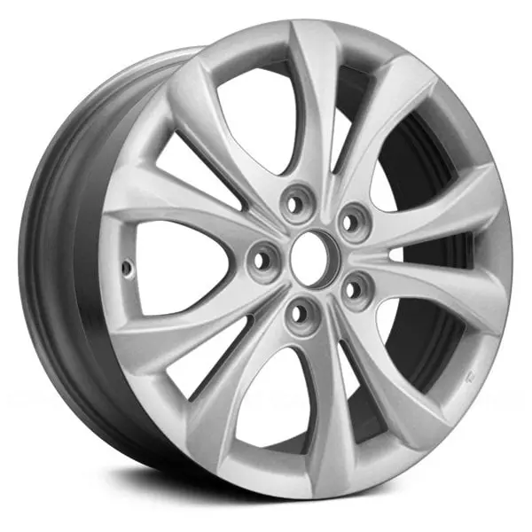 17X7 Silver Alloy Remanufactured Wheel For Mazda 3 2010–2011 | Oem Replacement Rim | Fits 5X114.3 Bolt Pattern 1
