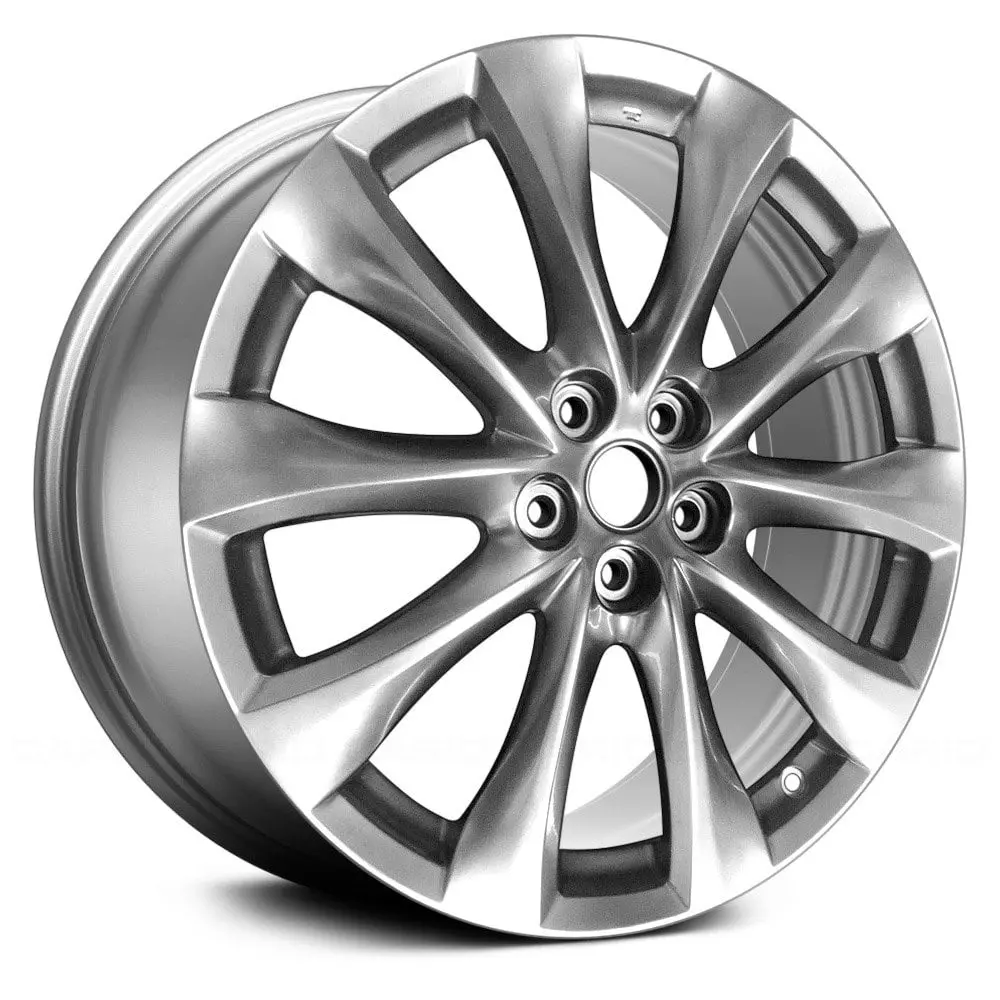 20X7.5 Light Smoked Hyper Silver Alloy Wheel For Mazda Cx-9 2014–2015 | Oem Remanufactured Rim | Fits 5X114.3 Bolt Pattern 1