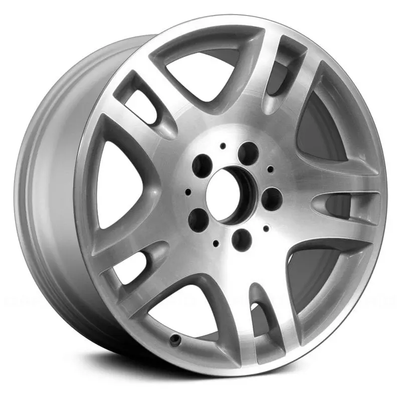 16X8 Machined Silver Alloy Remanufactured Wheel For Mercedes E-Class 2003–2007 | Oem Replacement Rim | Fits 5X112 Bolt Pattern 1