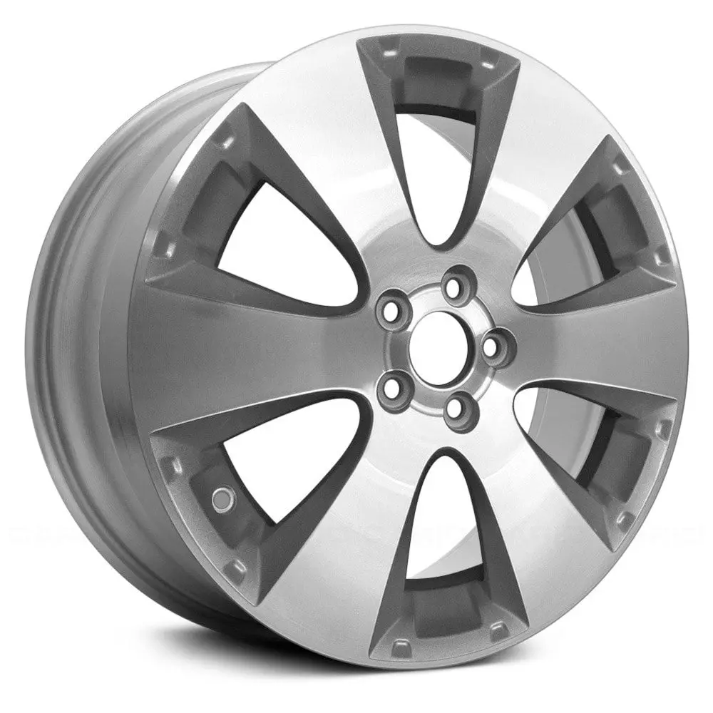 17" X 7" Alloy Remanufactured Wheel With 5 X 100 Bolt Pattern | Oem Factory Replacement Rim | Subaru Legacy 2010–2012 - Machined And Bright Silver Metallic | Machined And Bright Silver Metallic 1