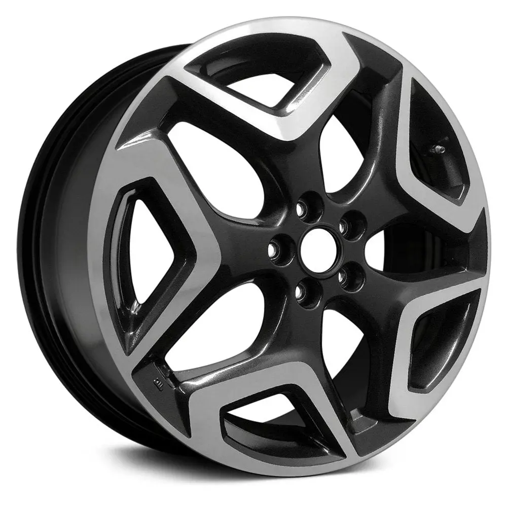 18 X 7 Alloy Remanufactured Wheel With 5 X 100 Bolt Pattern | Oem Factory Replacement Rim | Subaru Crosstrek 2018-2019 - Machined And Dark Metallic Charcoal | Machined And Dark Metallic Charcoal 1
