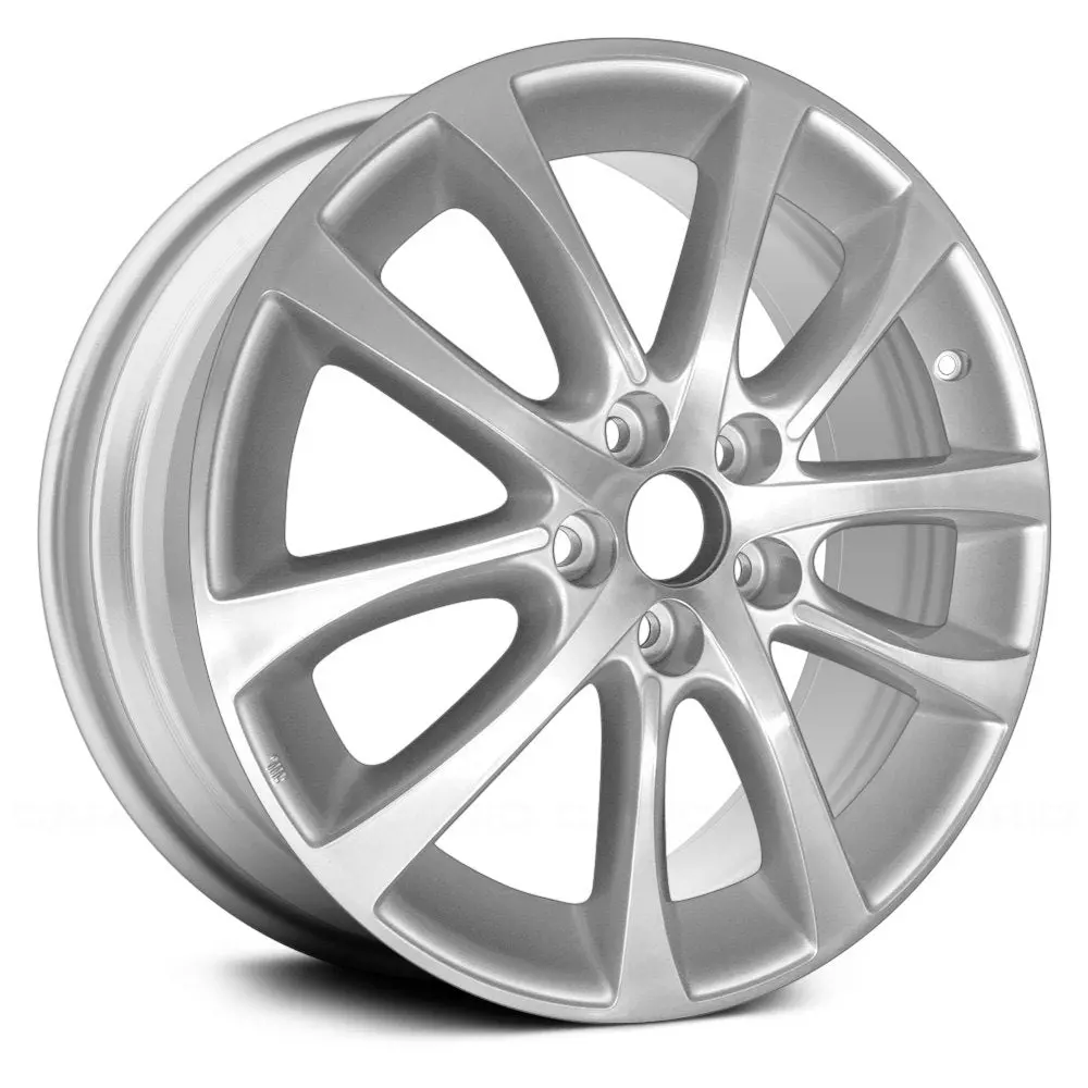 18 X 7.5 Alloy Remanufactured Wheel With 5 X 114.3 Bolt Pattern | Oem Factory Replacement Rim | Toyota Avalon 2013-2016 - Slow Machined Bright Sparkle Silver | Slow Machined Bright Sparkle Silver 1