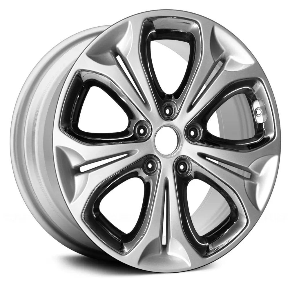 17 X 7 Alloy Remanufactured Wheel With 5 X 114.3 Bolt Pattern | Oem Factory Replacement Rim | Hyundai Elantra 2011-2017 - Bright Silver Metallic | Bright Silver Metallic 1