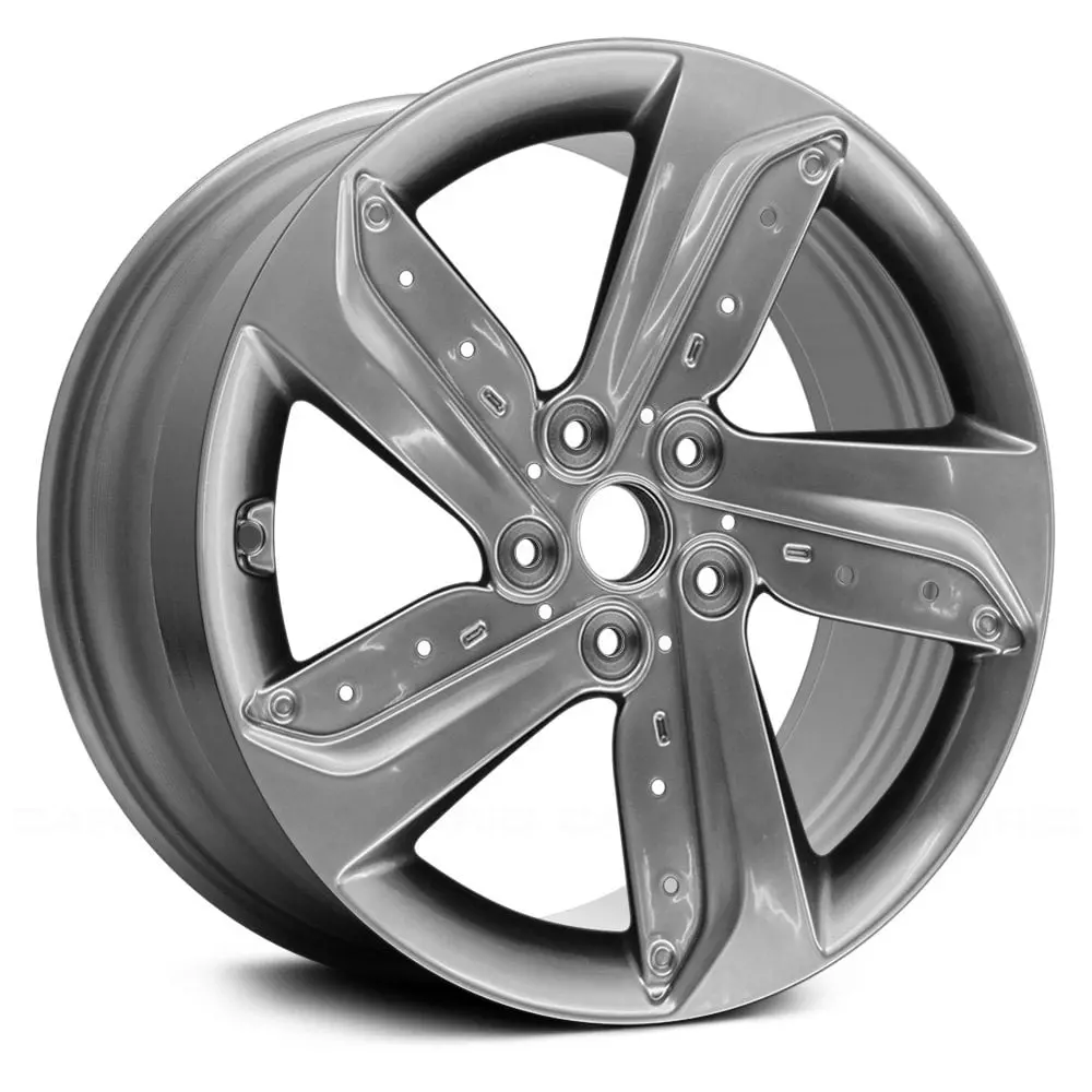 18 X 7.5 Alloy Remanufactured Wheel With 5 X 114.3 Bolt Pattern | Oem Factory Replacement Rim | Hyundai Veloster 2013–2014 - Silver | Silver 1
