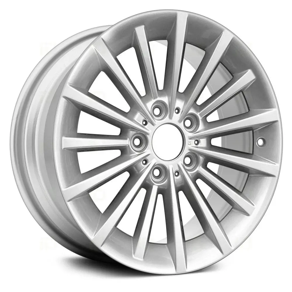 17x8 Remanufactured Sparkle Silver Alloy Wheel for BMW 3 Series (2008–2013) – OEM-Style Rim with 5x120 Bolt Pattern
