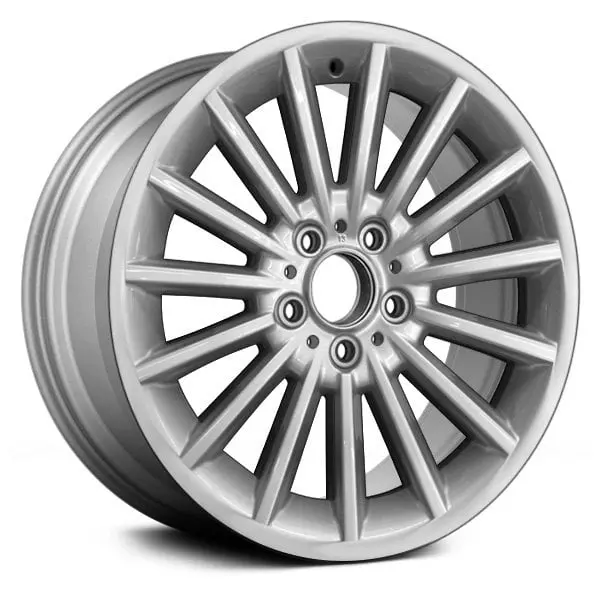 18x8 OEM-Style Silver Remanufactured Alloy Wheel for BMW 5 Series (2011–2016) – 5x120 Bolt Pattern Replacement Rim