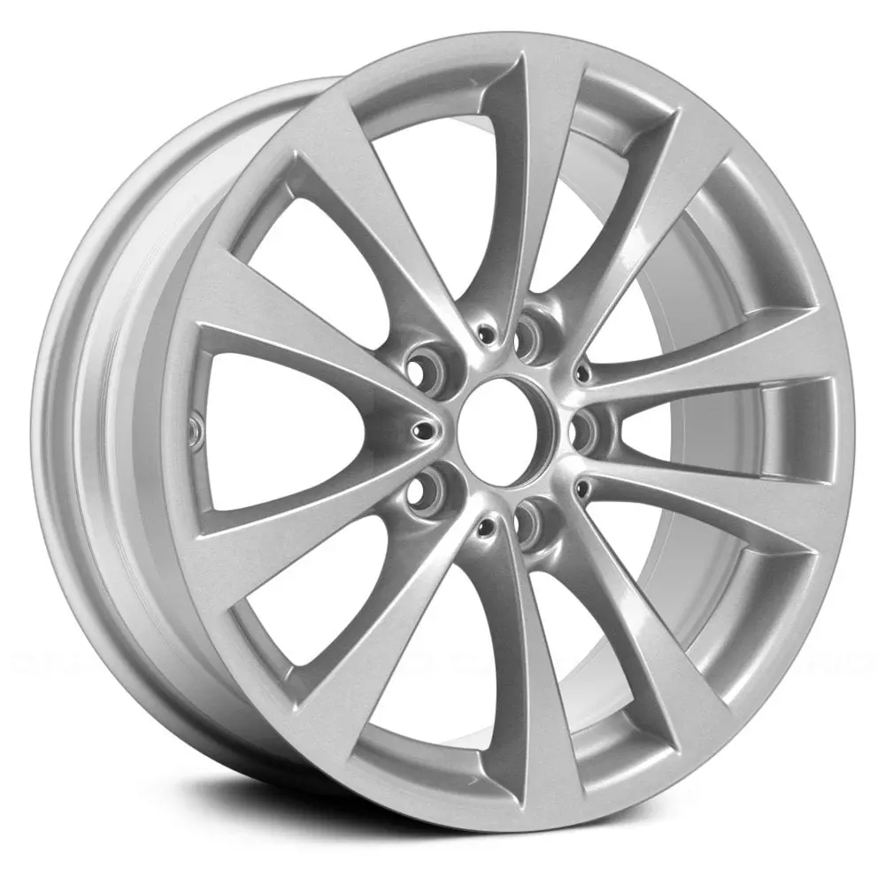 17-Inch x 7.5-Inch Silver Metallic Remanufactured BMW Alloy Wheel – OEM-Style Replacement for 3 Series (2012–2017), 5x120 Bolt Pattern