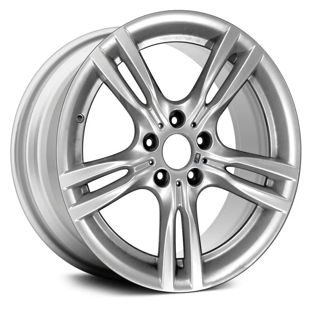 Lkq Corp Double 5-Spoke Sparkle Silver 18X8 Alloy Wheel For Bmw 3 Series Gt (2014–2019) | Oem Factory Wheel 1