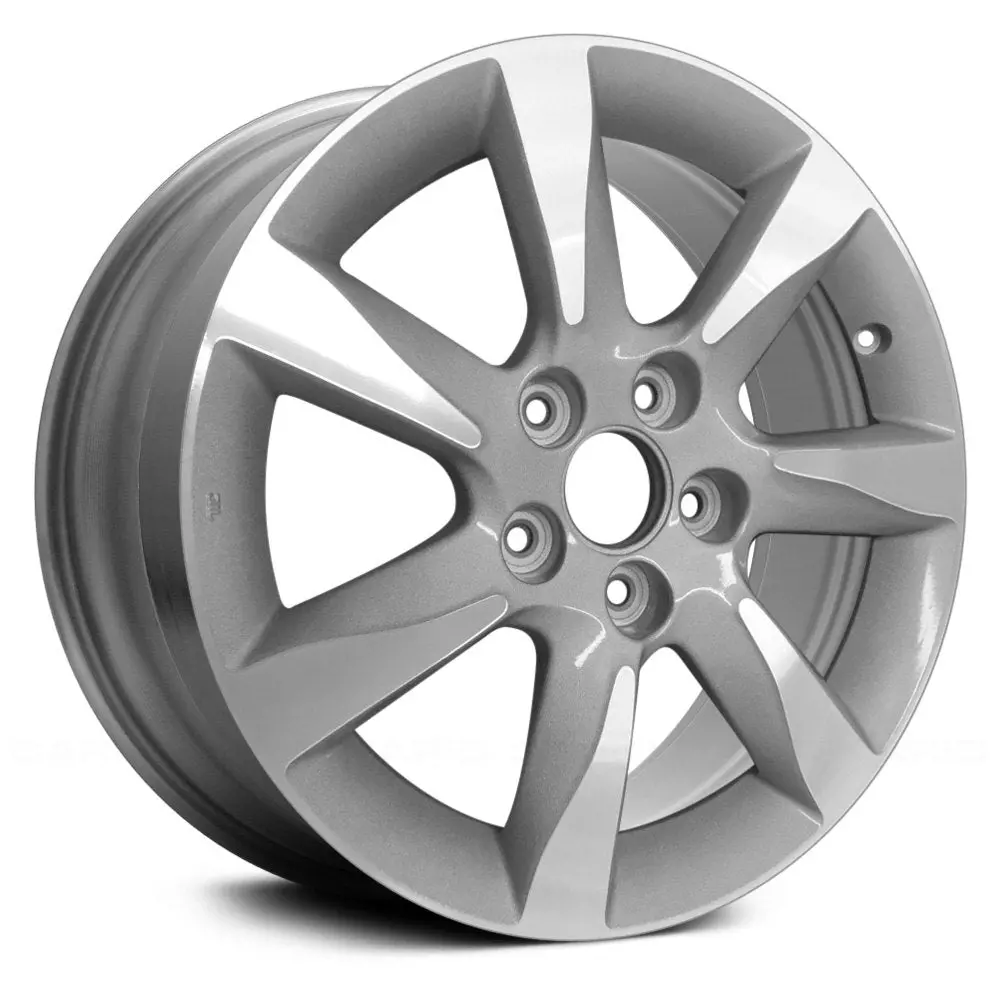 17X8 Sparkle Silver Textured Machined Alloy Wheel For Acura Tl 2012–2014 | Oem Replacement Rim | Fits 5X120 Bolt Pattern 1