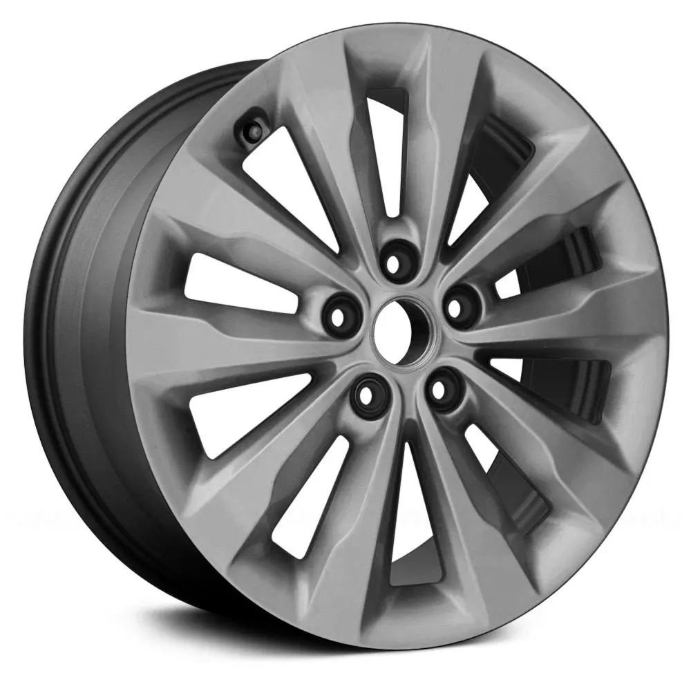 18 X 7 Alloy Remanufactured Wheel With 5 X 114.3 Bolt Pattern | Oem Factory Replacement Rim | Kia Sedona 2015 - Charcoal With Machined Accents | Charcoal With Machined Accents 1