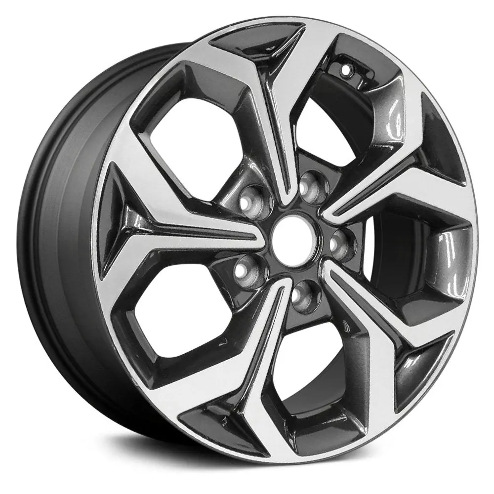 16X6.5 Dark Charcoal Machined Alloy Replica Wheel For Kia Forte 2019 | Oe Style Rim | Fits 5X114.3 Bolt Pattern 1
