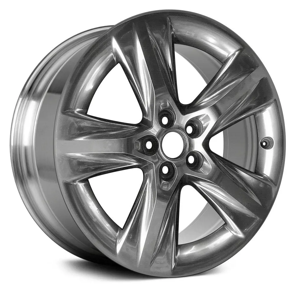 19 X 7.5 Alloy Replica Wheel With 5 X 114.3 Bolt Pattern | Oem Factory Replacement Rim | Toyota Highlander 2014-2017 - Cladded Platinum | Cladded Platinum 1