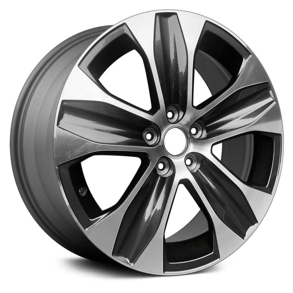 18 X 8 Alloy Remanufactured Wheel With 5 X 114.3 Bolt Pattern | Oem Factory Replacement Rim | Toyota Highlander 2020-2021 - Machined Medium Charcoal Metallic | Machined Medium Charcoal Metallic 1