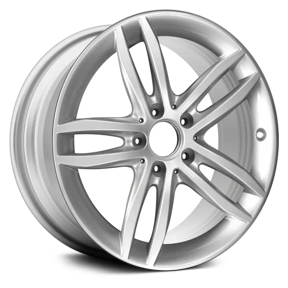 17X7.5 Silver Alloy Remanufactured Wheel For Mercedes C-Class 2012–2014 | Oem Factory Replacement | Fits 5X112 Bolt Pattern 1