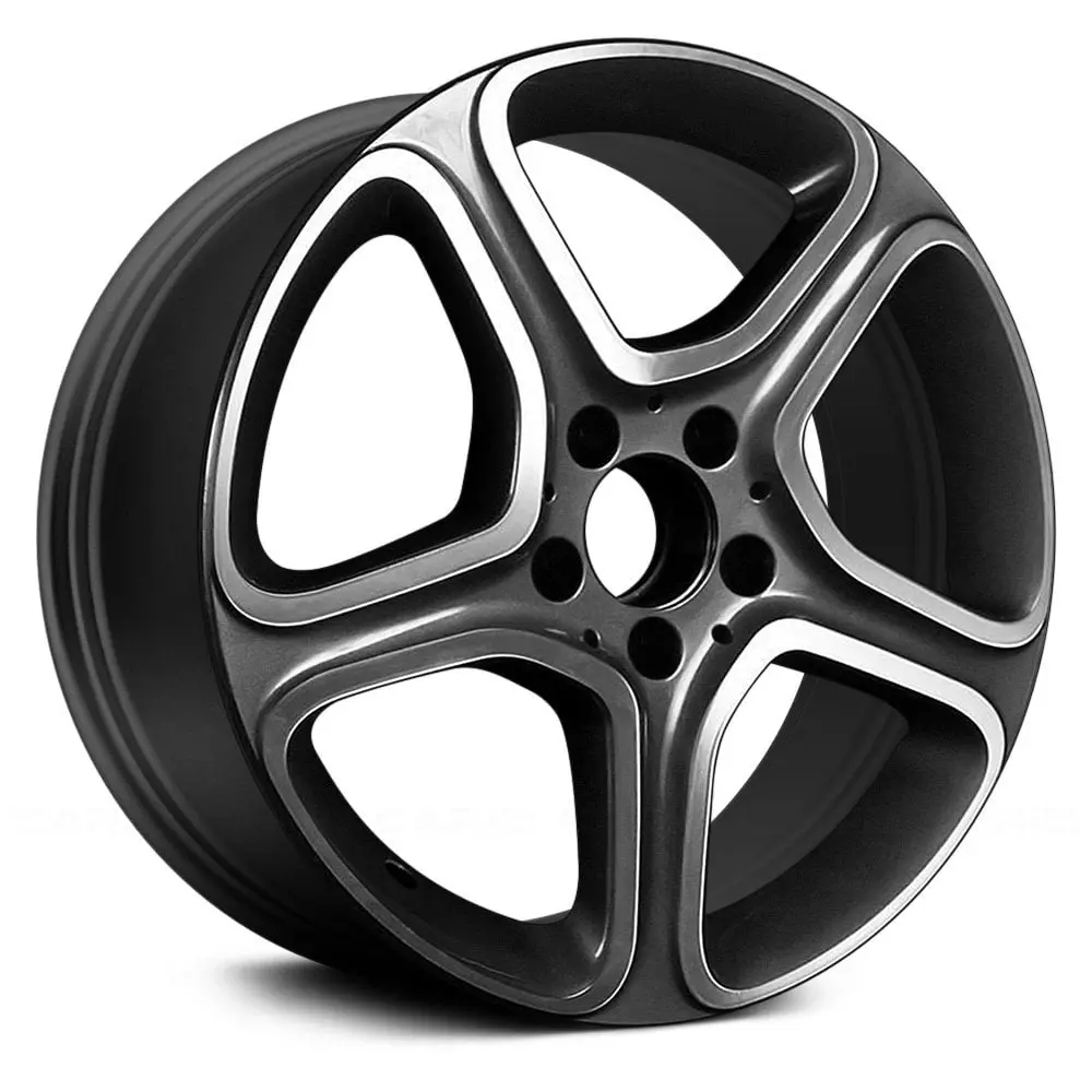 17X7.5 Charcoal Machined Alloy Wheel For Mercedes Cla-Class 2014 | Oem Remanufactured Rim | Fits 5X112 Bolt Pattern 1