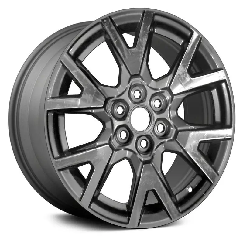 18 X 7.5 Alloy Remanufactured Wheel With 6 X 120 Bolt Pattern | Oem Factory Replacement Rim | Gmc Acadia 2020 - 2021 - Machined And Medium Charcoal Metallic | Machined And Medium Charcoal Metallic 1