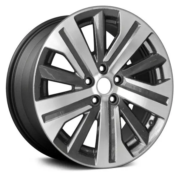 18X7 Machined Dark Charcoal Alloy Wheel For Mitsubishi Outlander 2020 | Oem Remanufactured | Fits 5X114.3 Bolt Pattern 1