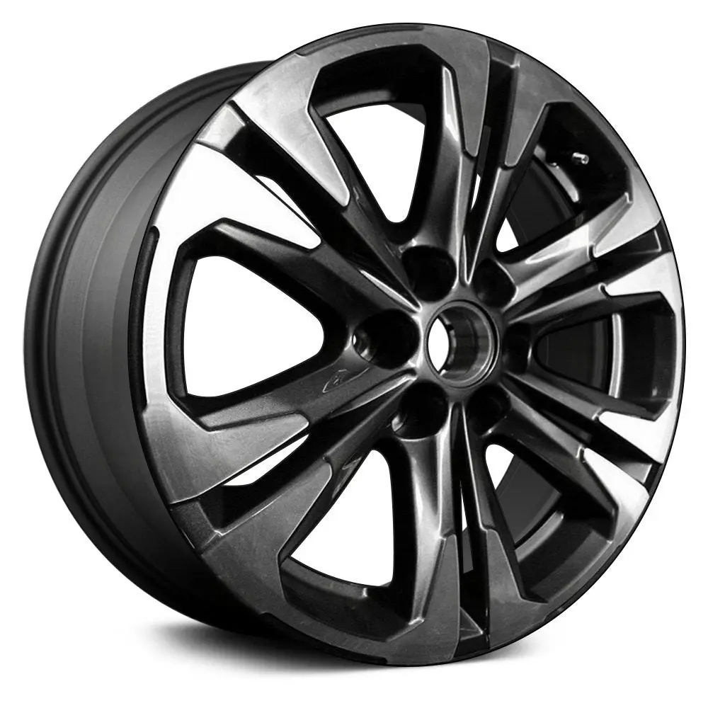17 X 8 Alloy Remanufactured Wheel With 6 X 120 Bolt Pattern | Oem Factory Replacement Rim | Chevy Colorado 2021 - Machined And Dark Charcoal | Machined And Dark Charcoal 1