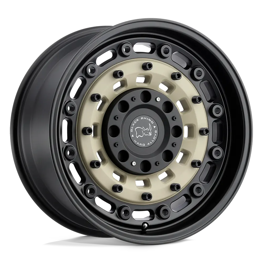 16X8 Sand On Black 38Mm Black Rhino Wheel 1