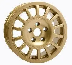 Revolution Gr14 15X7 5X100 Gold Rally Wheels 1
