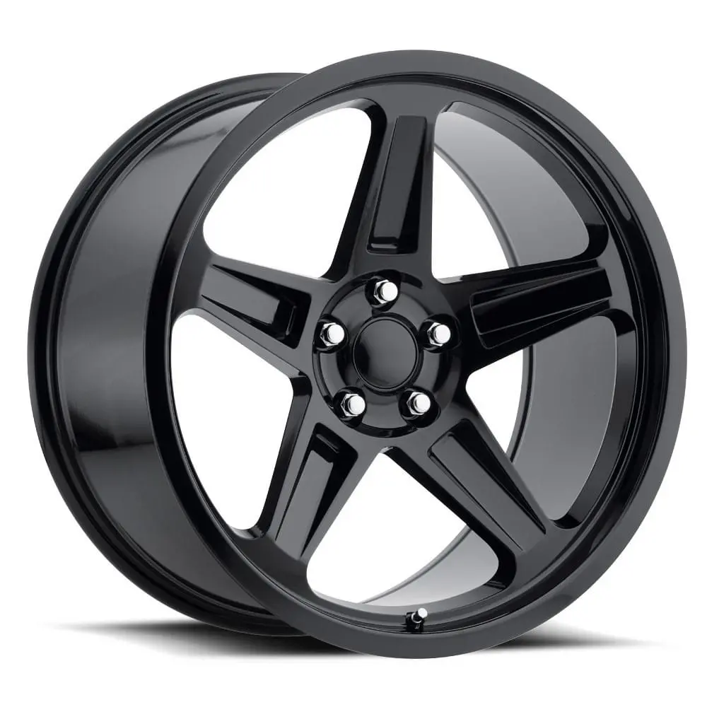 20X9.5 Gloss Black Srt Demon Style Wheels (Fr73, 5X115, +12 Offset) 1