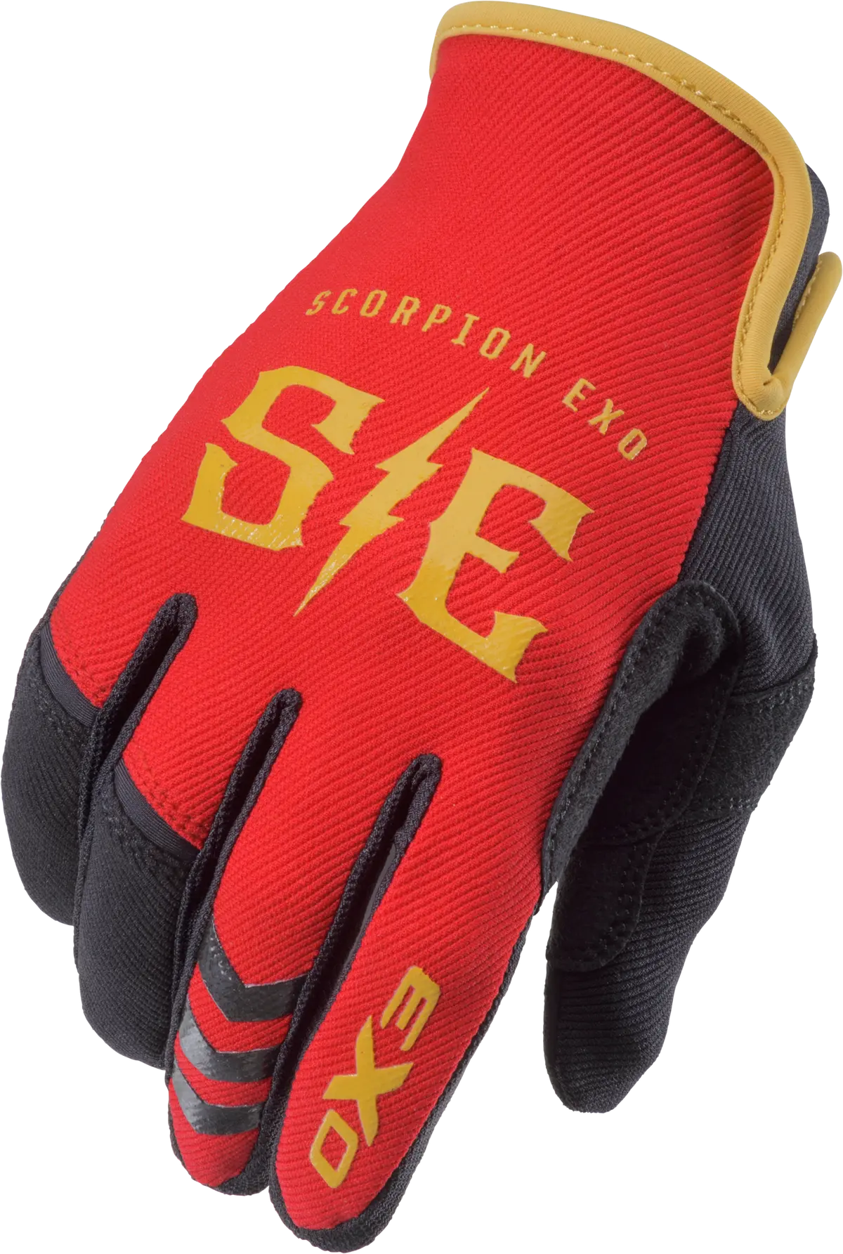 Scorpion Exo Air Stretch Gloves Charge Red/Gold - Part G44-017 1