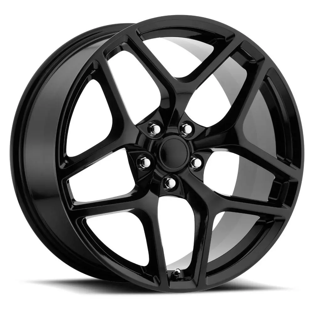 20X10 Gloss Black Z28 Camaro Style Wheels (Fr27, 5X120, +23 Offset) 1