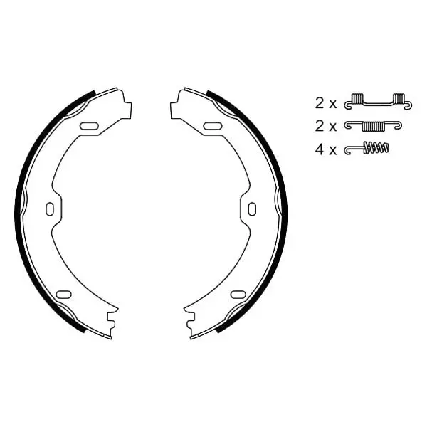 Bosch Bs886 Blue Parking Brake Shoes | Oem Emergency Brake Replacement 1