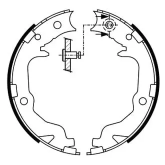 Bosch Bs986 Blue Parking Brake Shoes | Oem Emergency Brake Replacement 1