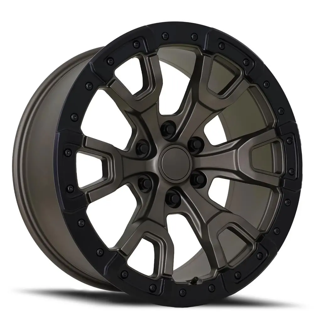 20X9 Satin Bronze / Black Ring Bronco Raptor Style Wheels (Fr99, 6X139.7, +20 Offset) 1
