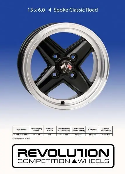 13 X 6.0 4 Spoke 4X101.6 Et16 1