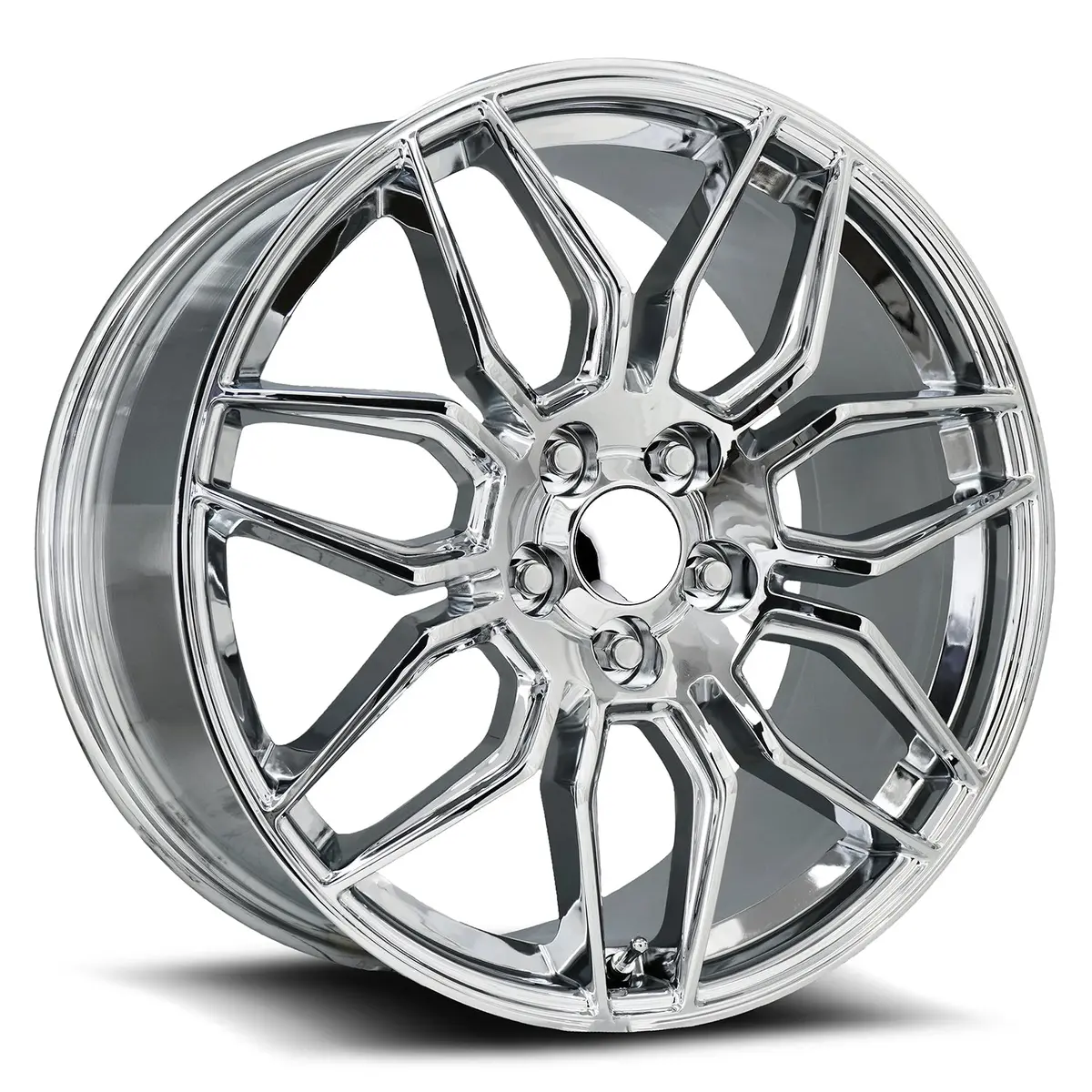 20X10 Chrome C8 Z06 Style Wheel For Corvette (Fr401f, 5X120.65Mm, +79 Offset) Alloy 1