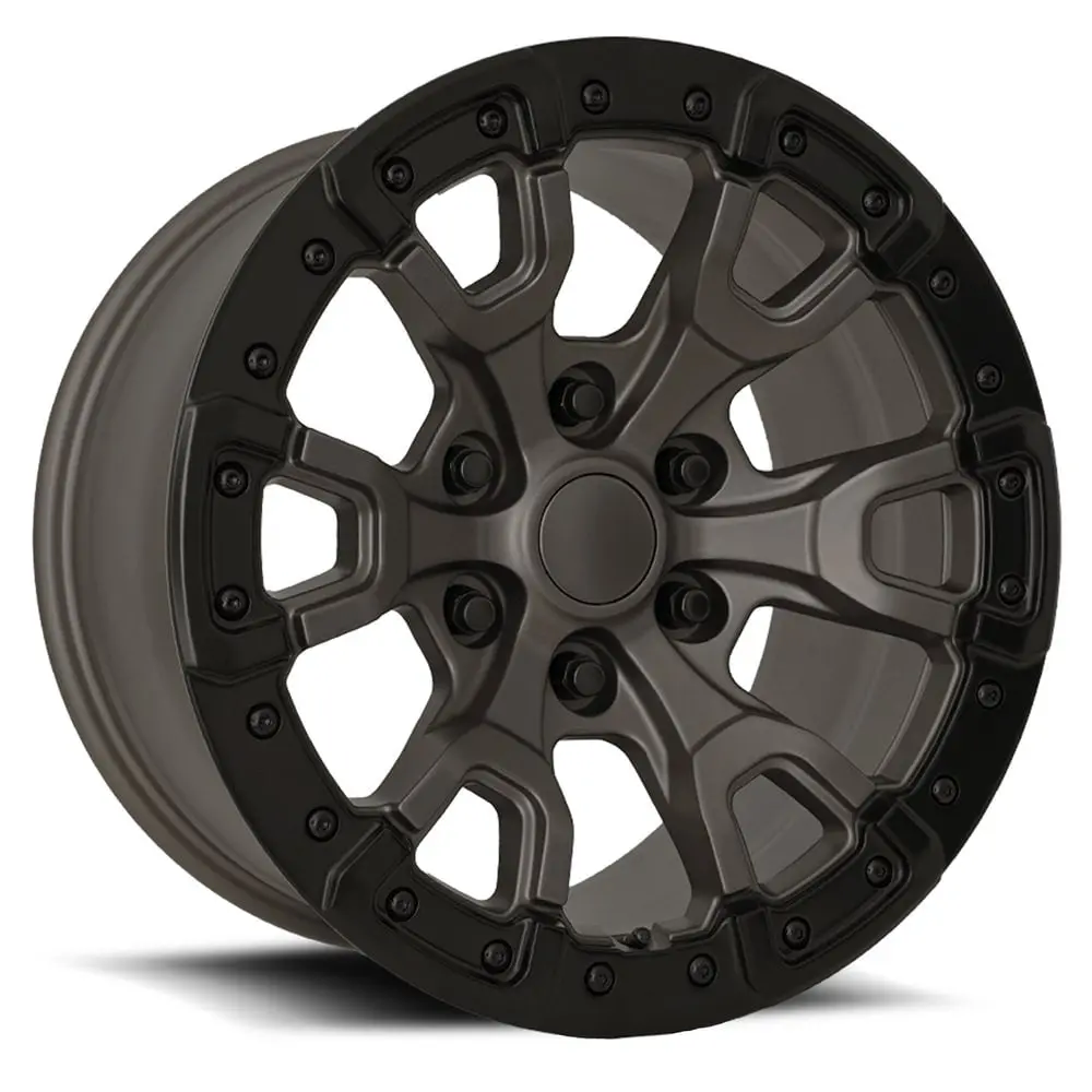 17X9 Satin Bronze / Black Ring Oem Replica Rims (Fr99, 6X139.7, +18 Offset) 1