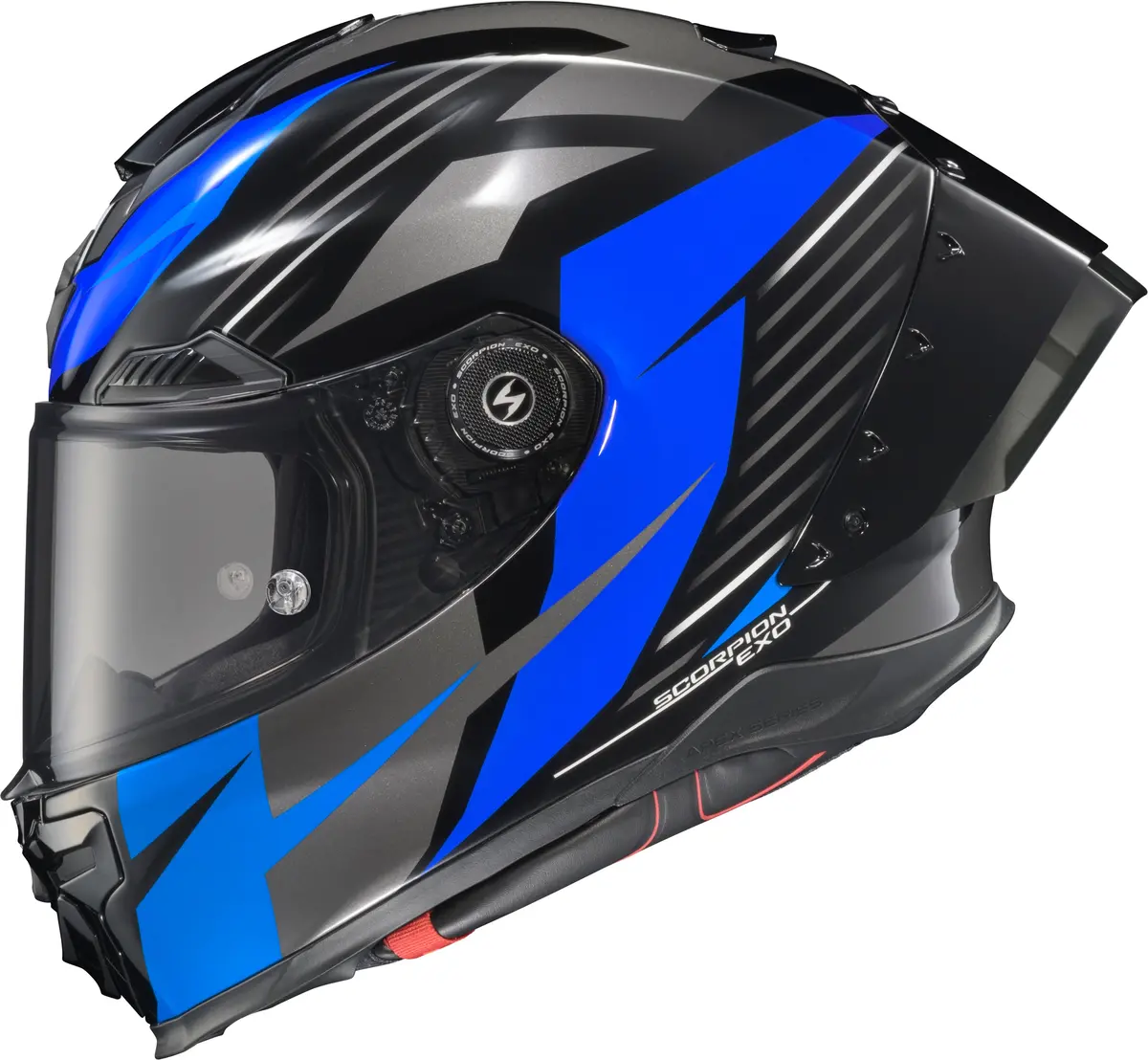 Scorpion Exo Apex Exo Warp Full Face Helmet In Black And Blue, Large (Part No: War-3905) 1