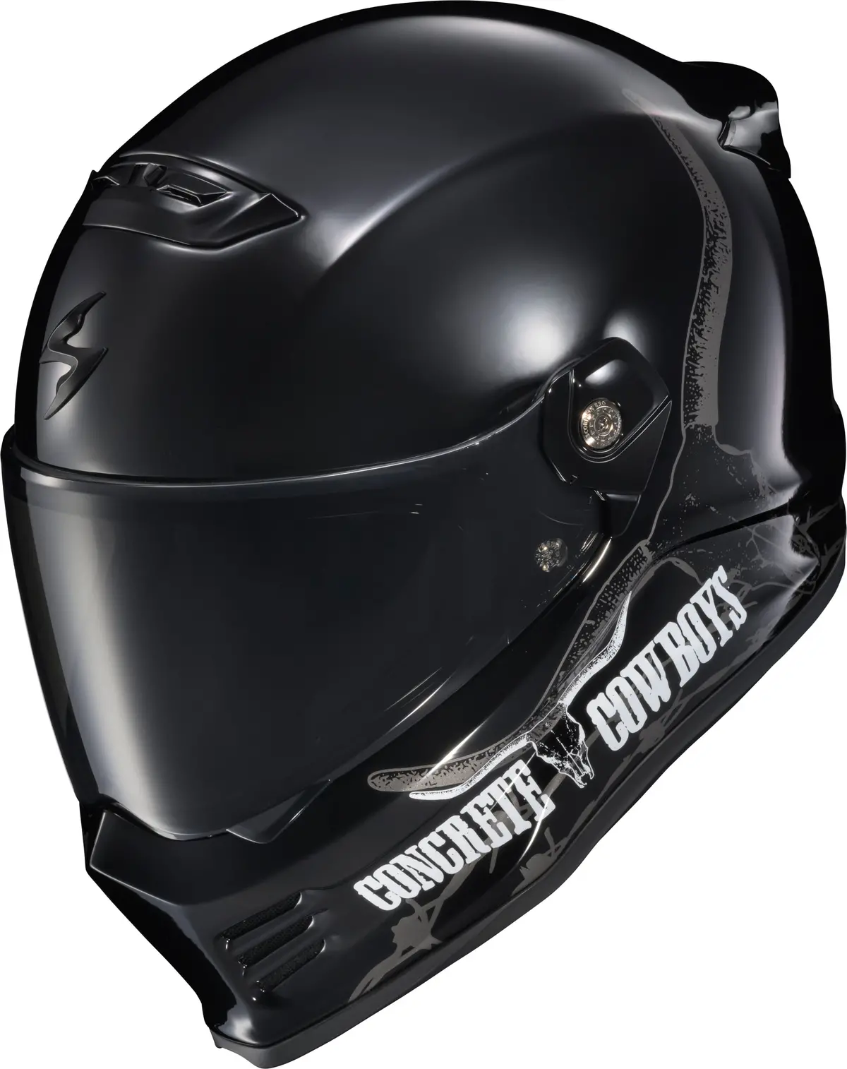 Scorpionexo Covert Fx Full Face Helmet Concrete Cowboys Gloss Black Medium 1