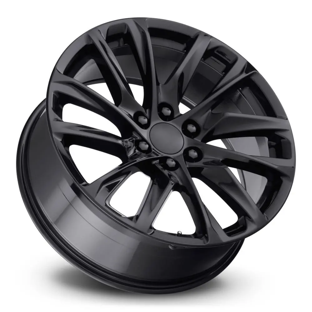 24X10 Gloss Black Escalade 12-Spoke Style Wheels (Fr98, 6X139.7, +31 Offset) 2