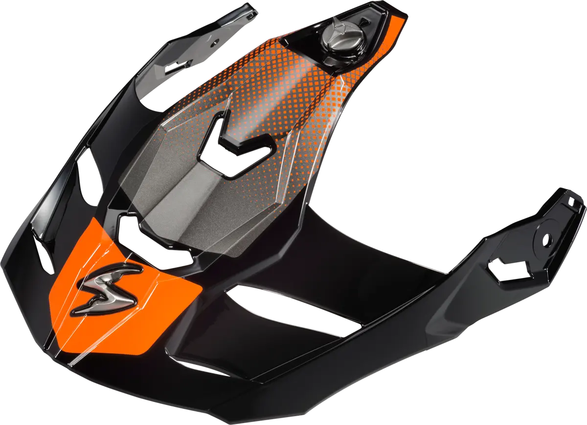 Scorpionexo Xt9000 Carbon Peak Visor Set Trailhead Orange - All-Road Adventure Helmet 1
