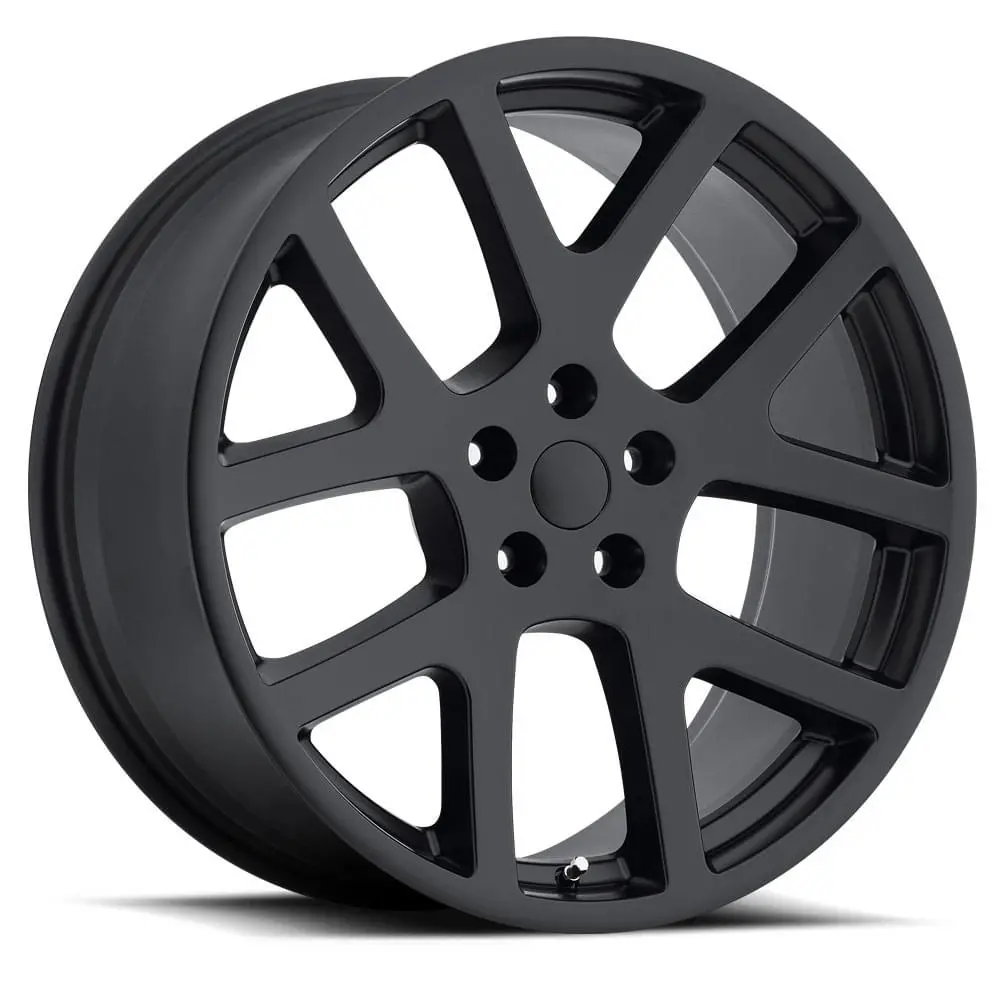 20X8.5 Satin Black Lx Viper Style Wheels (Fr64, 5X115, +47 Offset) 1