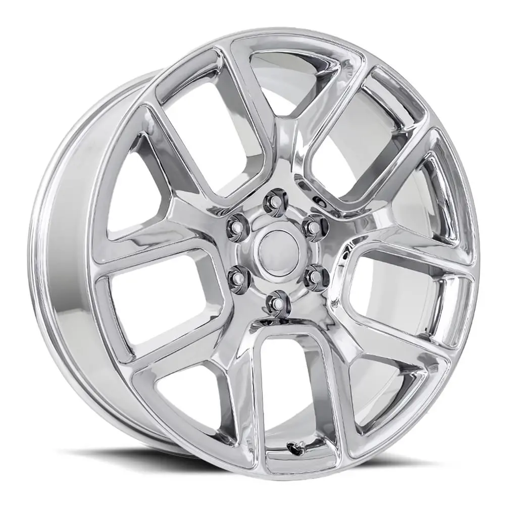 24X10 Chrome Ram 1500 Replica Wheels (Fr76, 6X5.5, +25 Offset) 1