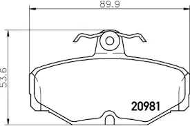 Mintex Mdb1287-Standard Ford Sierra Rear 1