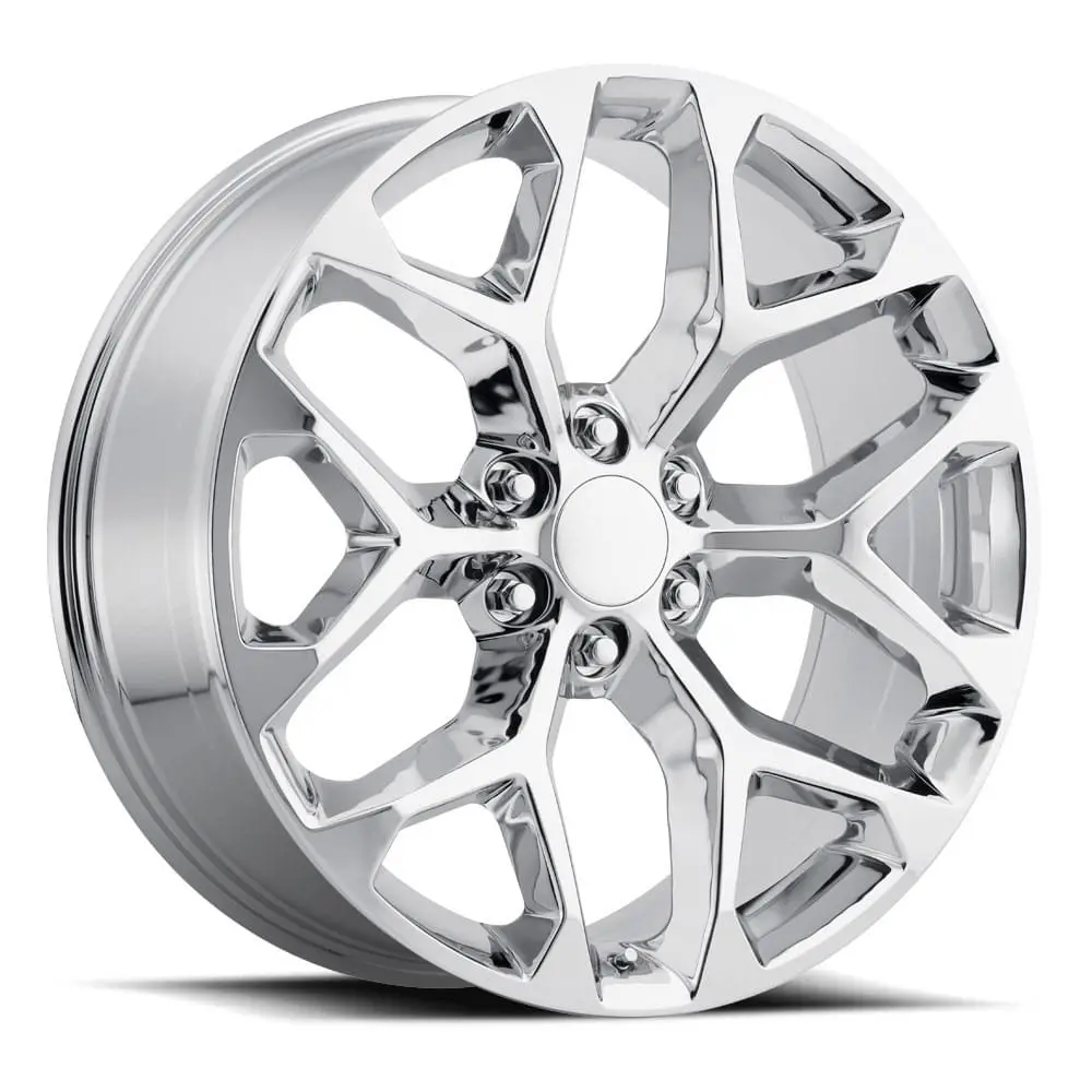 26X10 Chrome Snowflake Style Wheels For Chevy Trucks (Fr59, 6X139.7, +24 Offset) 1